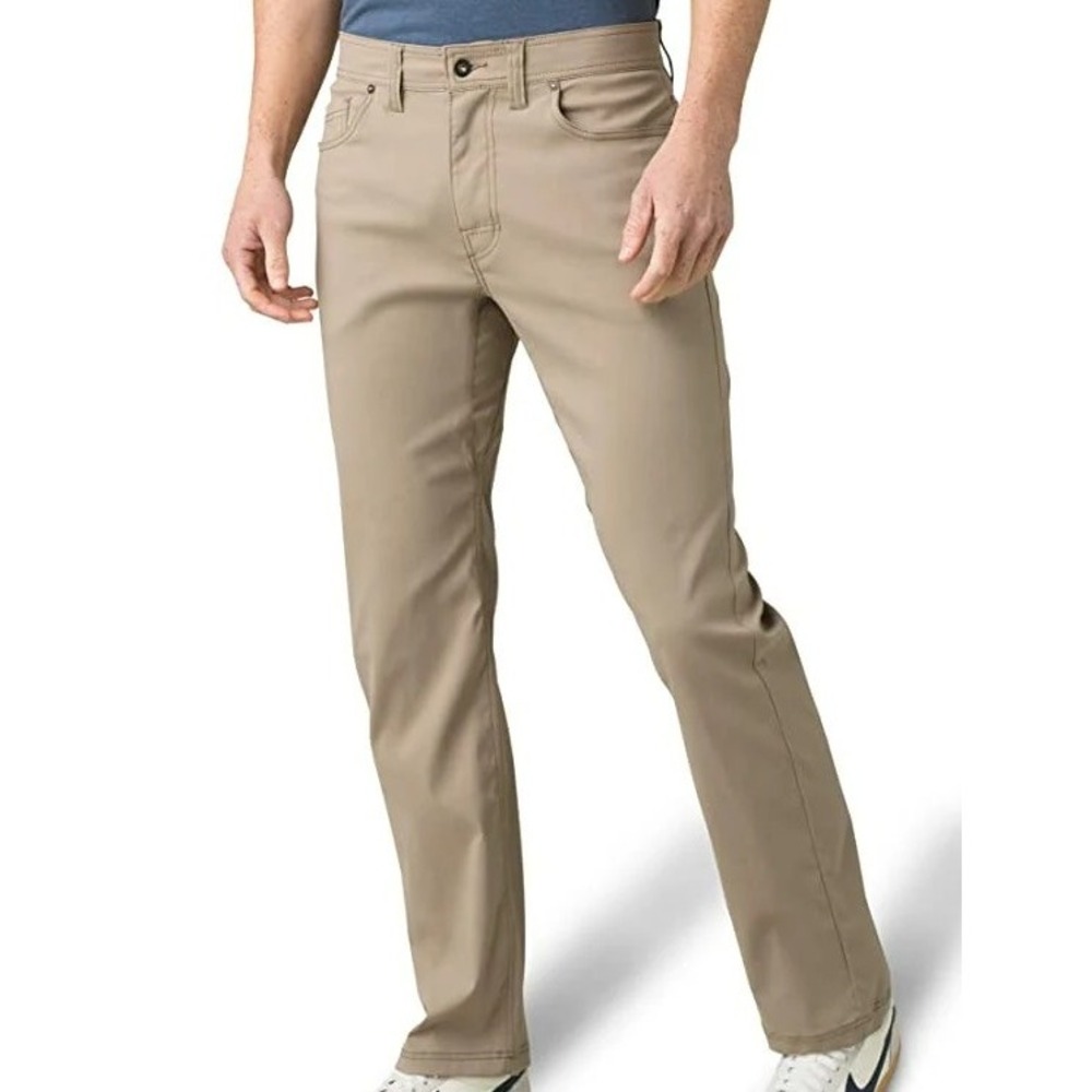 prAna Brion Slim Fit Hiking Commuter Pants Khaki Slim Fit 28x30 Gorpcore Sporty